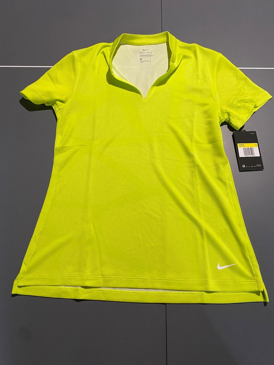 NWT WOMEN'S NIKE DRI-FIT POLO, SIZE: S, COLOR: NEON GREEN