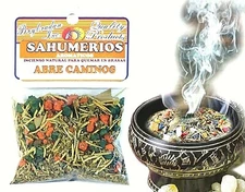 ROAD OPENER-ABRE CAMINO HERBAL INCENSE MIX SAHUMERIO HIERBAS 3/4 OZ. 21 G