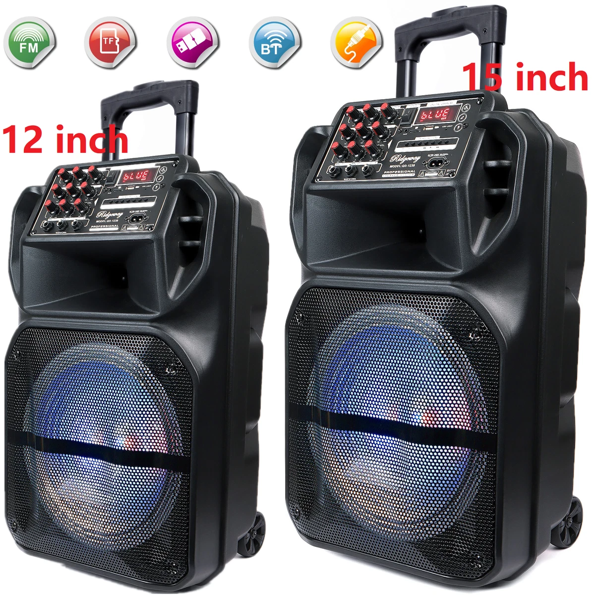 Enceinte Bluetooth 4.2 Subwoofer Mains Libres Radio Fm Aux Mp3 Sd