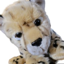 FAO Schwarz Plush Cheetah Leopard Cub 19" Stuffed Wild Animal Very Soft EUC