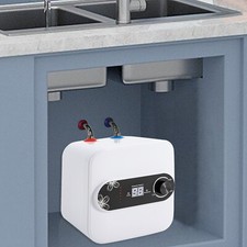 Electric Mini-Tank Water Heater Under Sink Counter for Hot Water Top Water Inlet