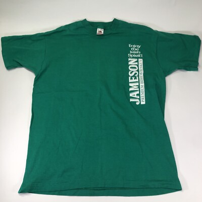 Vintage 90s Jameson Irish Whiskey Promo Single Stitch FOTL USA XL Shirt Vtg Tee