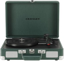 Bluetooth Belt Drive Turquoise Turntable Portable 3 Speed Vinyl Player