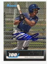 SIGNED BASEBALL CARD AUTO BOWMAN 2011 REYMOND FUENTES SAN DIEGO PADRES #TP8