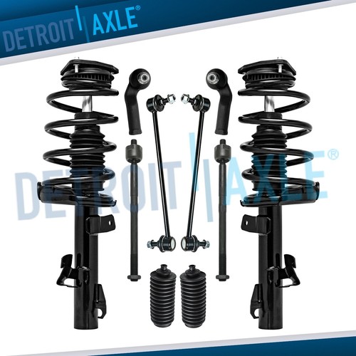 Detroit Axle 10-Piece Front End Kit For Volvo C70 C30 V50 S40 - Struts, Tie Rods, Sway Bar Links
