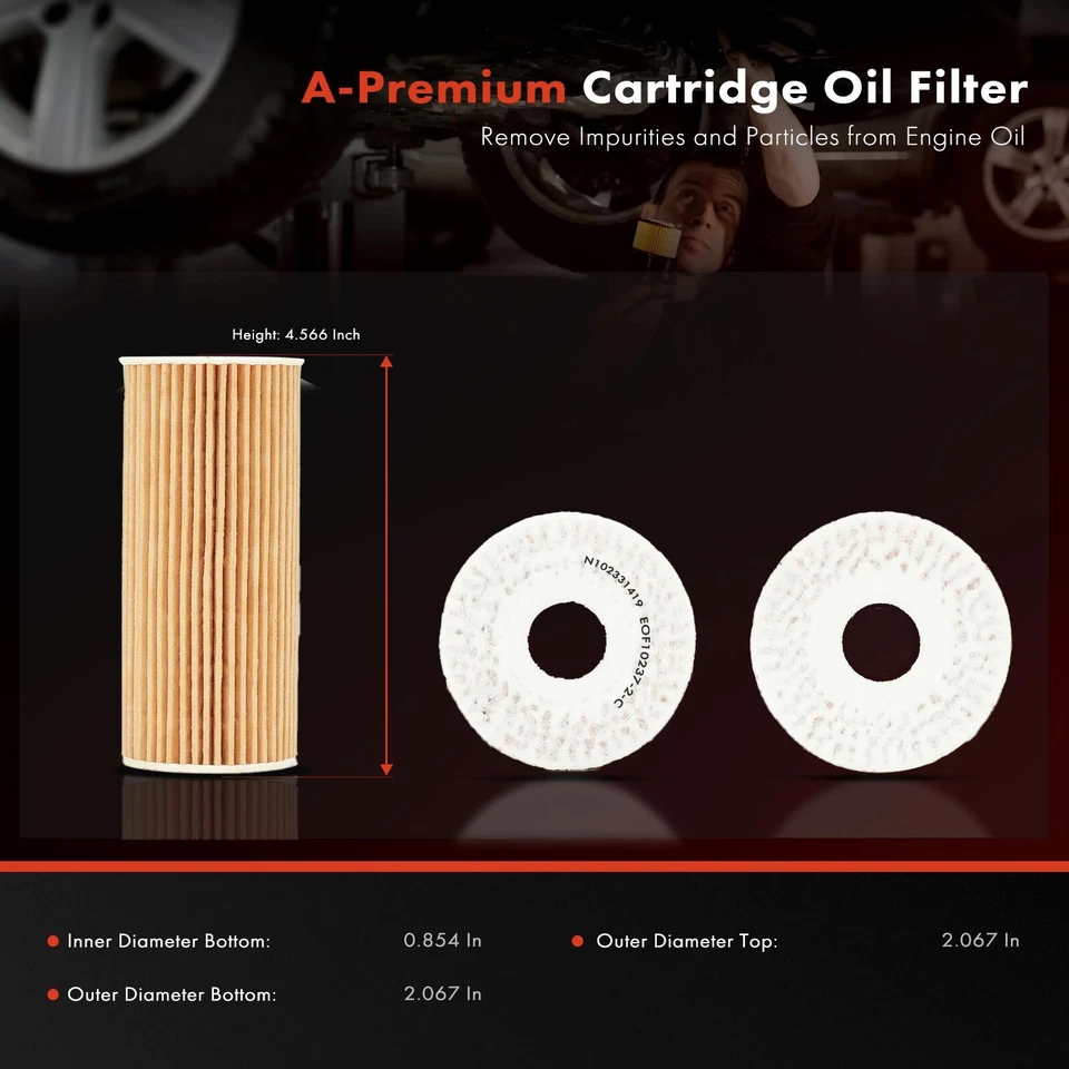 6x Engine Oil Filter for Genesis G70 G80 G90 Kia K900 Stinger V6 3.3L Turbo 10K - Image 2 of 4