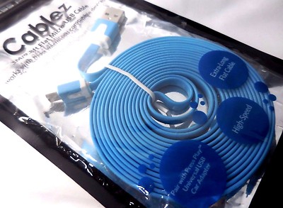 PRESS PLAY FMUSB-3M/9.8ft Extended Flat Micro-USB Cable