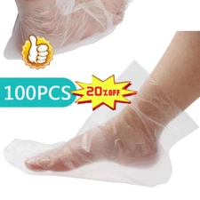100Pcs Disposable Plastic Massage Spa Liners Covers For Foot Pedicure White C7J3