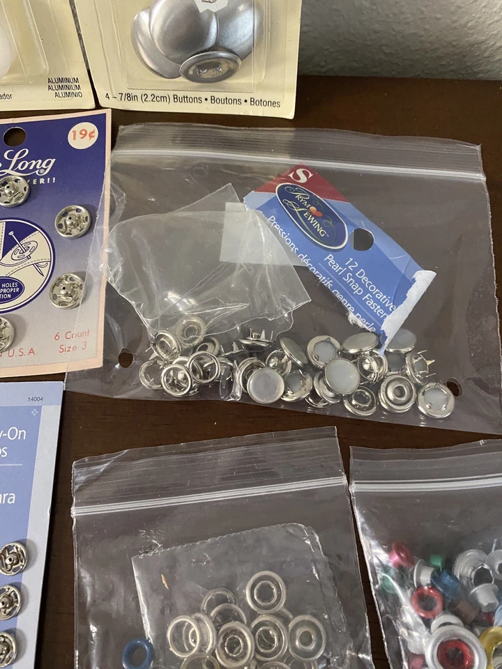 Lote Mixto Dritz y Otros Kits de Botones de Cubierta y Broches de Presión Gancho y Ojos Nuevos y Usados Foto 4 de 4