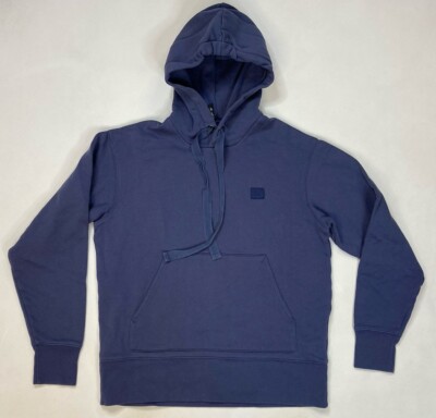 Acne Studios Ferris Face Pullover hoodie Women XS Blue Embroidered Patch