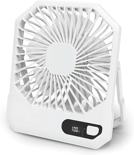 Desk Fan Battery Rechargable Fan Ultra Quiet Portable Fan 2600mAh 3 Speed Fan US
