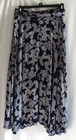 KNOX ROSE Dark Blue & Gray PAISLEY Print Faux WRAP Maxi SKIRT Sz SMALL — photo 2