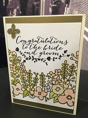 Stampin Up "Congratulations...Bride & Groom" Gold Embossed Wedding ...