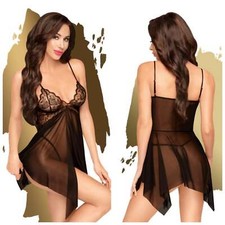 BabyDoll sexy Completino intimo lingerie donna Intimo trasparente Sexy per Donne