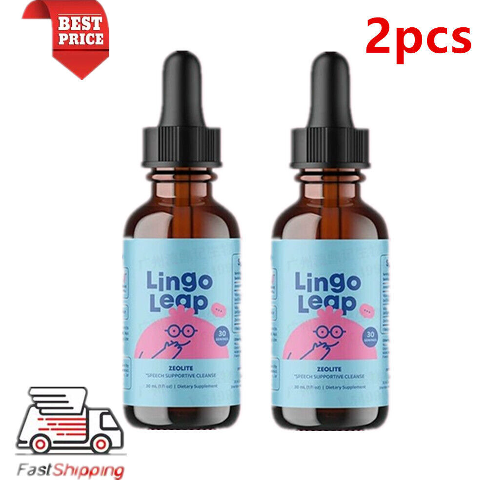 2 PIEZAS Lingo Leap Drops para niños terapia del habla zeolita desintoxicación para retraso del habla
