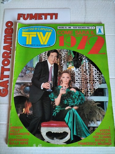 Tv Sorrisi e Canzoni n.1 con Corrado-Carra' anno 1972-Mondadori buono++