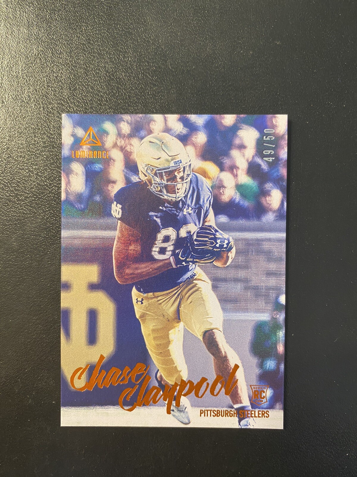 2020 Panini Luminance Orange #161 Chase Claypool 49/50 STEELERS