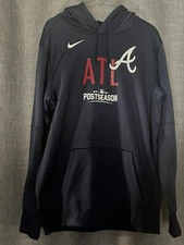 Atlanta Braves 2021 Postseason Nike ATL Dugout Hoodie Size Medium Brand New