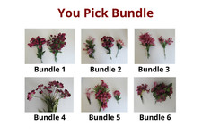 Pink, Mauve, Burgundy Silk Flowers Bundles Artificial YOU PICK BUNDLE