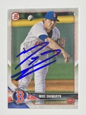 Mike Shawaryn Signed Bowman #BD-101 2018 Card Boston Red Sox Auto MLB RAD