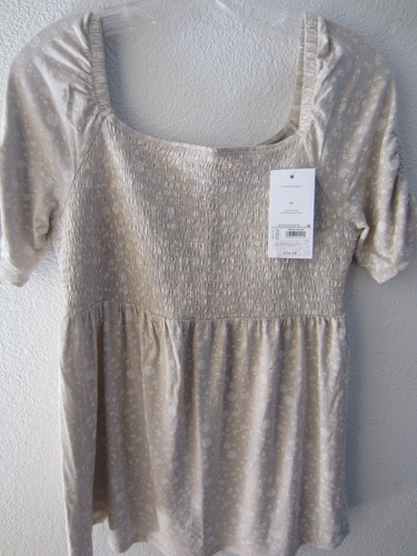 Isabel Maternity Cream/Beige Floral Print Top New Size M - Picture 3 of 5
