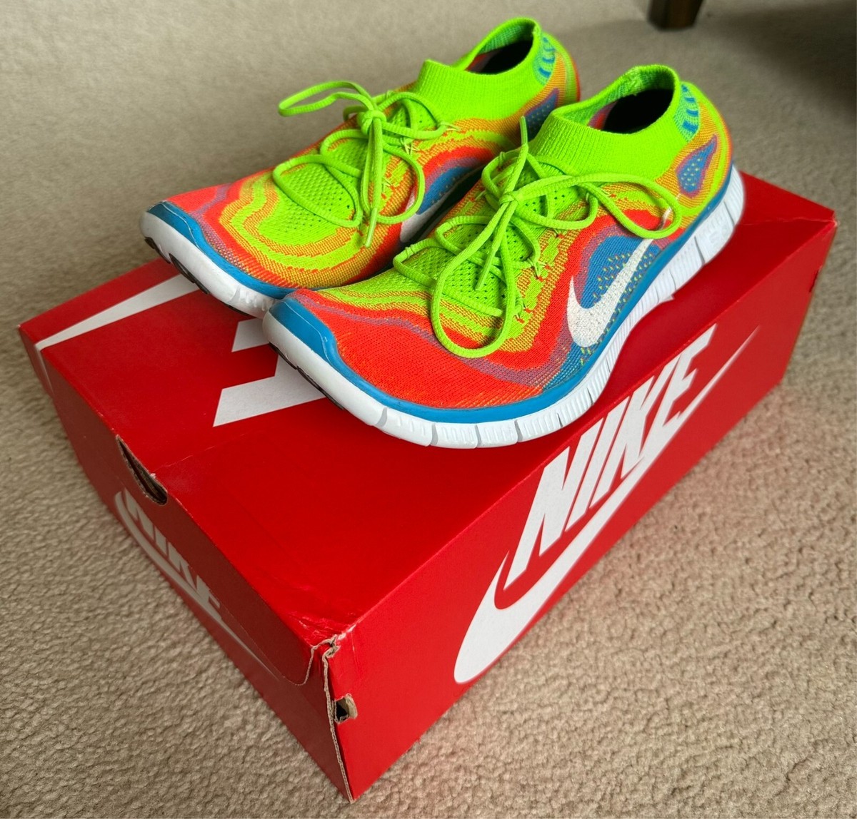 nike free flyknit 5.0 rainbow red