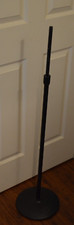 Vintage Atlas Sound Microphone Stand Black Cast Iron Base USA 2292