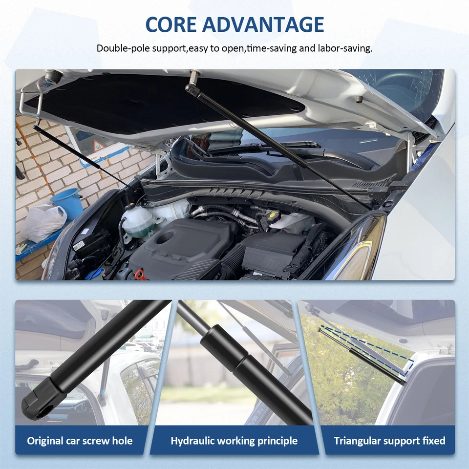 For 2005-2009 Jaguar Super V8 XJ XJ8 XJR Qty 2 Hood Lift Support Shocks Struts Foto 3 de 4