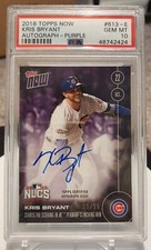 2016 TOPPS NOW KRIS BRYANT AUTO /25 613-E CUBS WORLD SERIES GEM MINT PSA 10