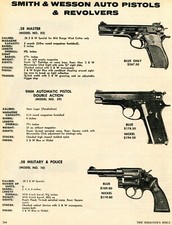 1976 Print Ad of Smith & Wesson S&W Model 52 59 Auto Pistol & Model 10 Revolver