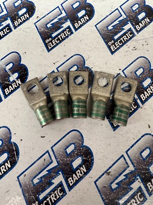 PANDUIT LCAX1-38, (1) LOT OF (5) CU COMPRESSION LUGS, 1 Hole,  -NEW-S