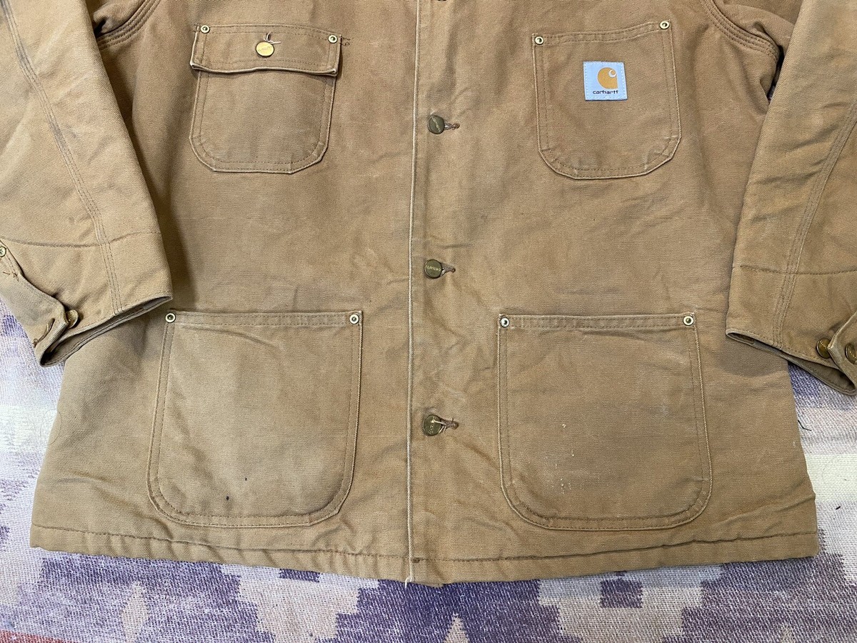 VTG Carhartt Blanket Lined Chore Coat size 44 46 6BLC Made VTG Carhartt Blanket Lined Chore Coat size 44 46 6BLC Made