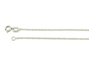 10k WG 1.5mm Solid Polished Cable Chain Length 16 Width 1.5