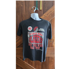 Jerzees Portland Trail Blazers 1992 Western Conference Champions Black Shirt L