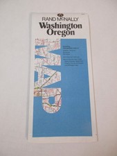 Rand McNally Washington Oregon State Highway Travel Road Map~HrcRM
