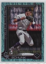 2025 Topps Series 1 Aqua Holo Foil Aaron Schunk #196 1o9k