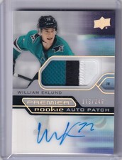 2021-22 Upper Deck Premier Hockey William Eklund Rookie Auto Patch #173/249