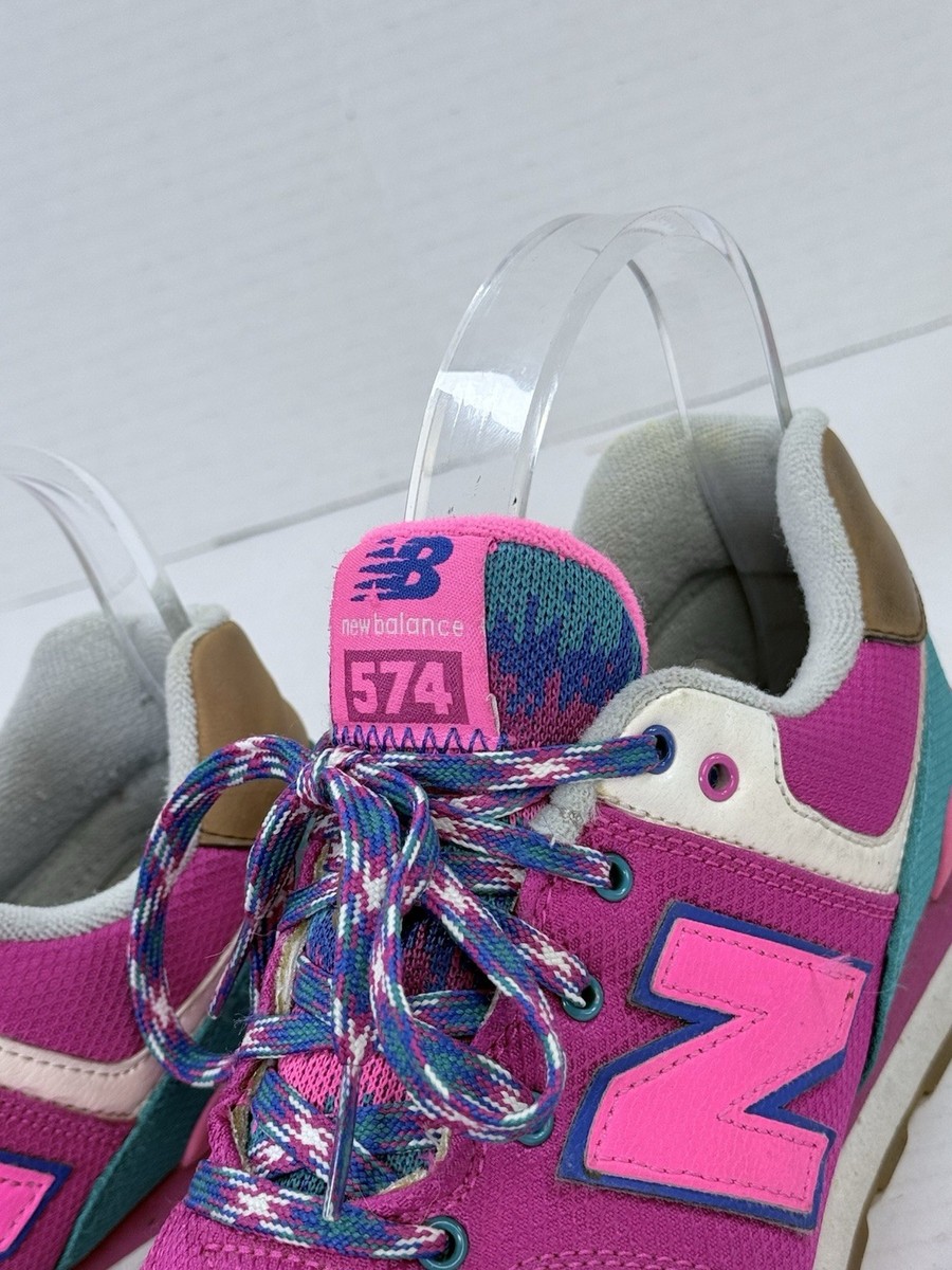 NEW BALANCE Men's 574 PINK MAGENTA SHOES SNEAKERS LACE UP KL574