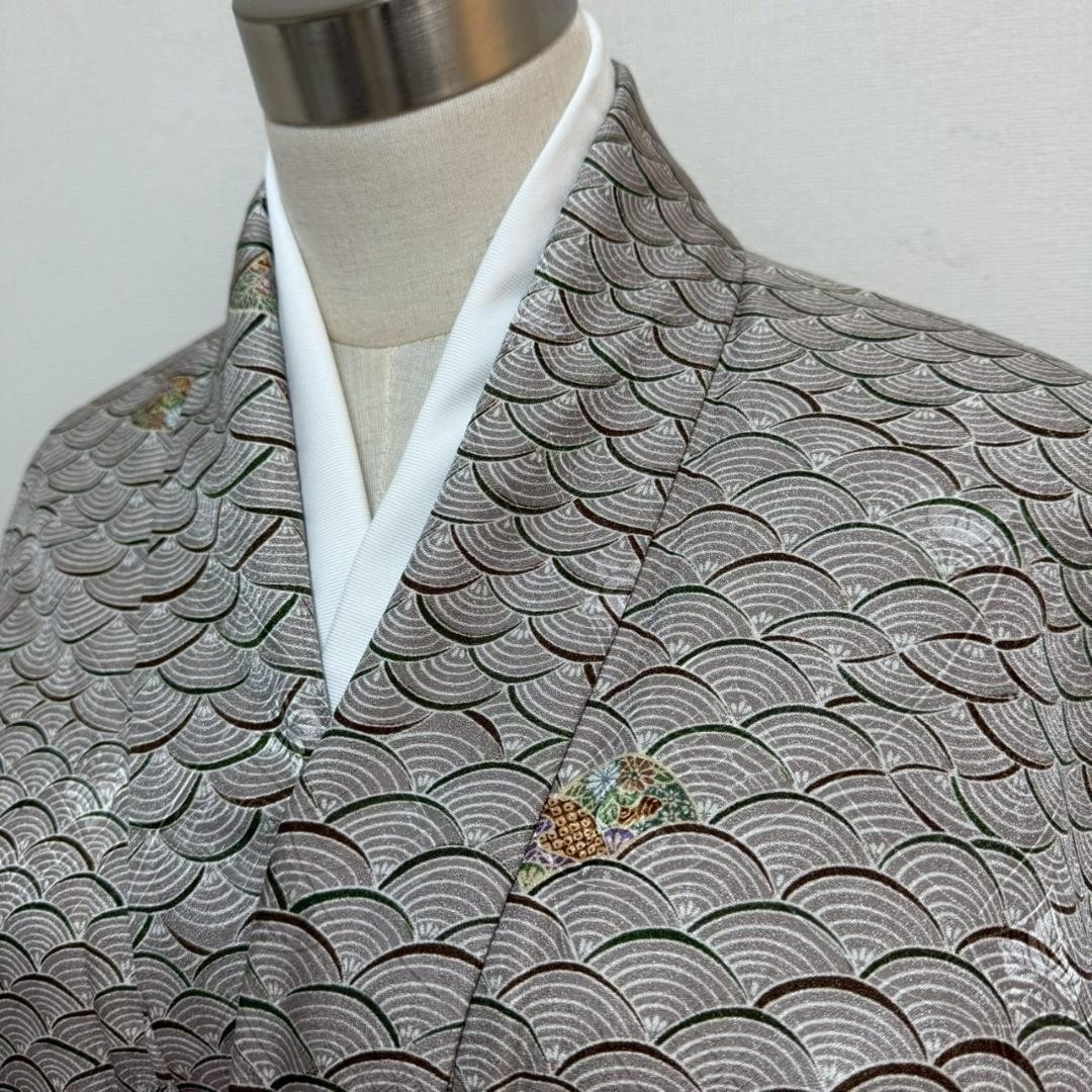 Kimono Washable Fine Pattern Polyester Fiber Leng… - image 1