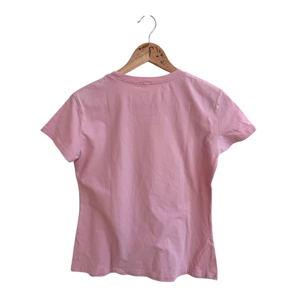 Розовый короткий рукав смешной банан графический футболка женщин размер M - Изображение 2 из 4