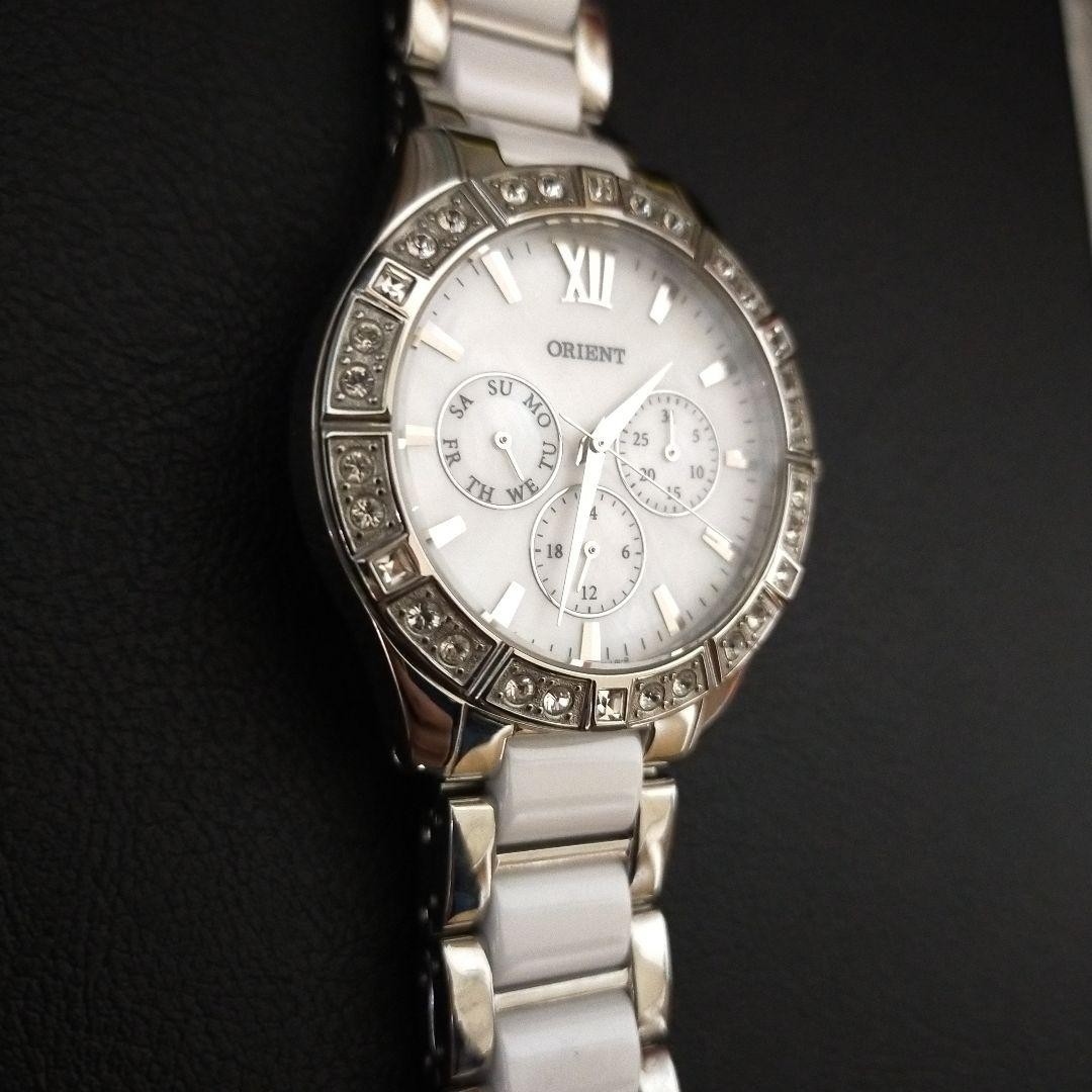 Orient Multi Function Ceramic Watch White Dial 24… - image 5