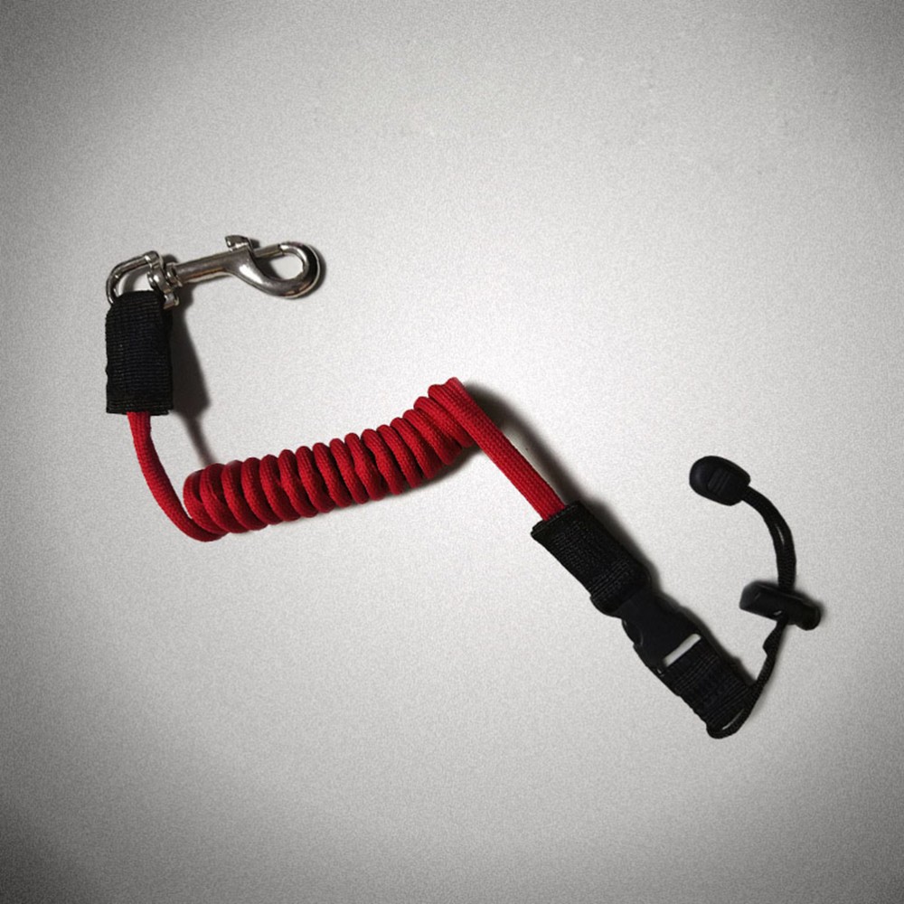 Retractable Coiled Kayak Paddle Leash for Fishing Safety