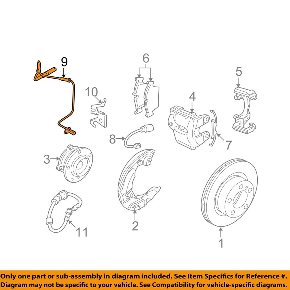 OSSCA 4PCS/SET ABS Speed Sensor Front & Rear L & R For bmw328i 330i 335d 335i  - Image 3 of 4