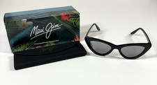Maui Jim Sunglasses Lychee Black Gloss Cat Eye Womens Italy Beach Summer 891-02A