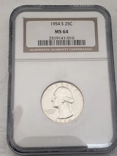 1954S Washington Quarter NGC MS64