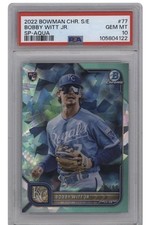 2022 Bowman Chrome Sapphire - Image Variation Bobby Witt Jr. #77 Aqua /99