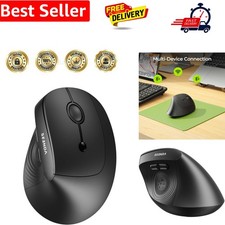Bluetooth Ergonomic Mouse, Multi-Device 2 BT + 2.4G USB Wireless Vertical Mic...