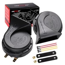 12V High Low Tone 130dB Ultra Loud Snail Car Horn kit 2 Universal replacement