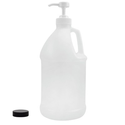 64oz Half Gallon White Plastic Pump Bottle w Pump, 2QT Soap/Liquid Dispenser