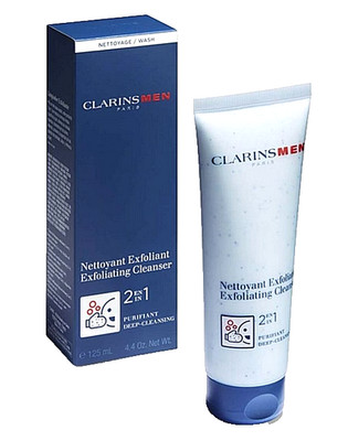 Clarins Men Exfoliating Cleanser 125 ml / 4.4 oz   Deep Clean Face Wash for Men